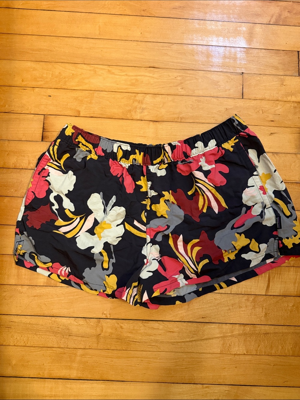 Patagonia Women's Floral Print Pull-On Shorts - Black/Multi